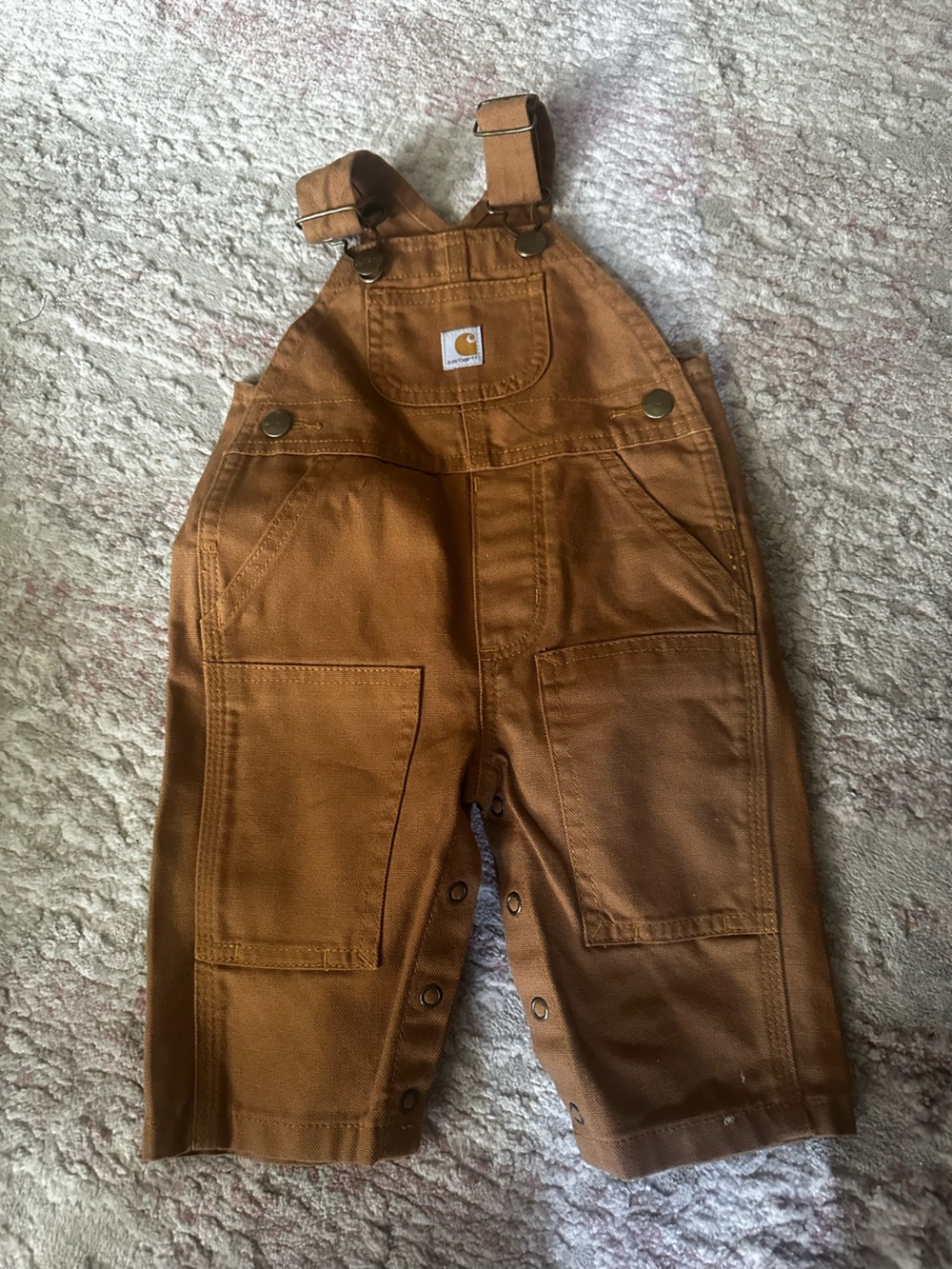 Carhartt Brown Canvas Work Vest - Chest Patch